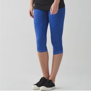 Lululemon Blue The Flow Snakeskin Print Leggings